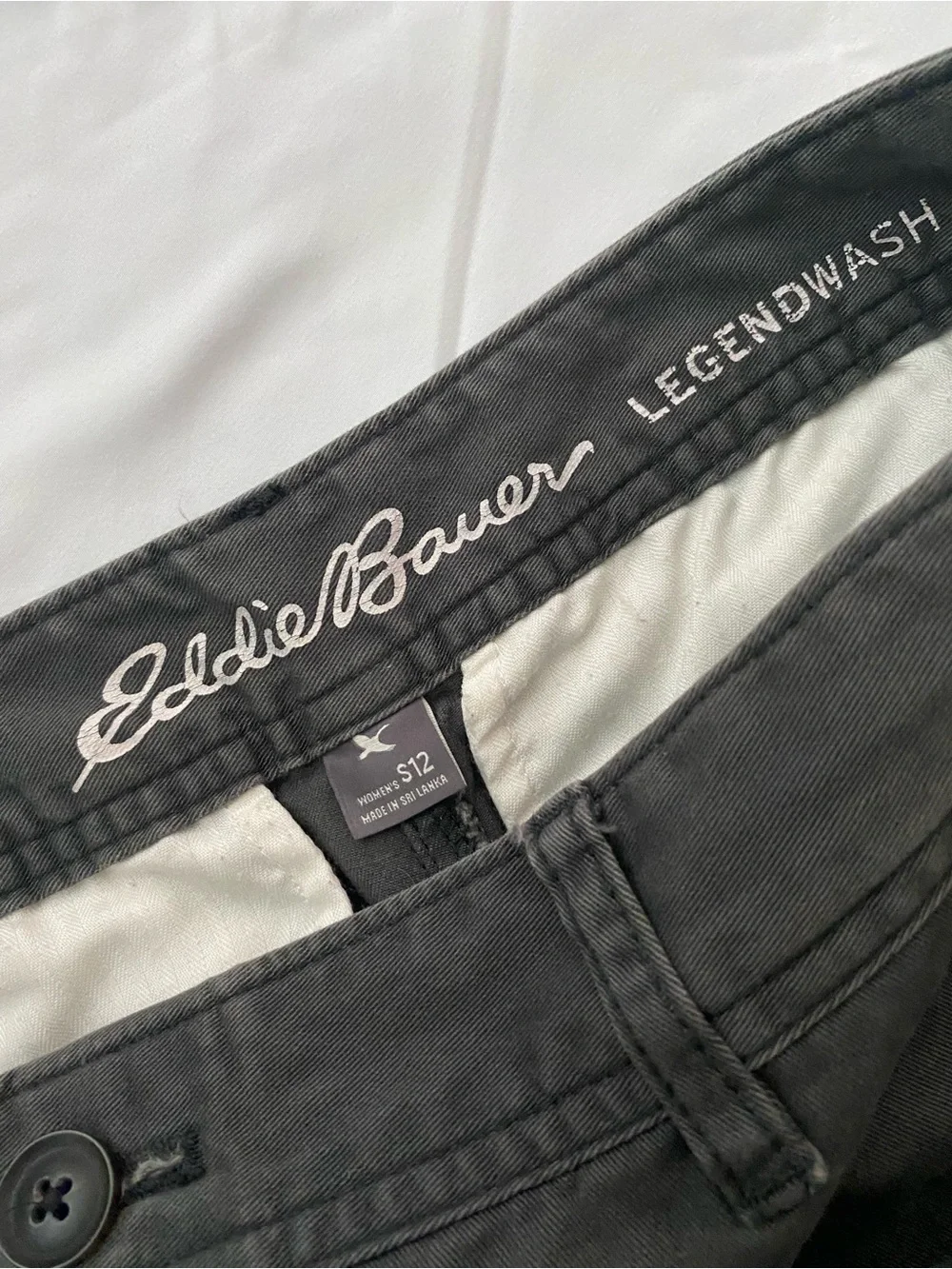 Women’s Eddie Bauer gray chino style pant